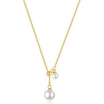 cherished pearl necklace straight on