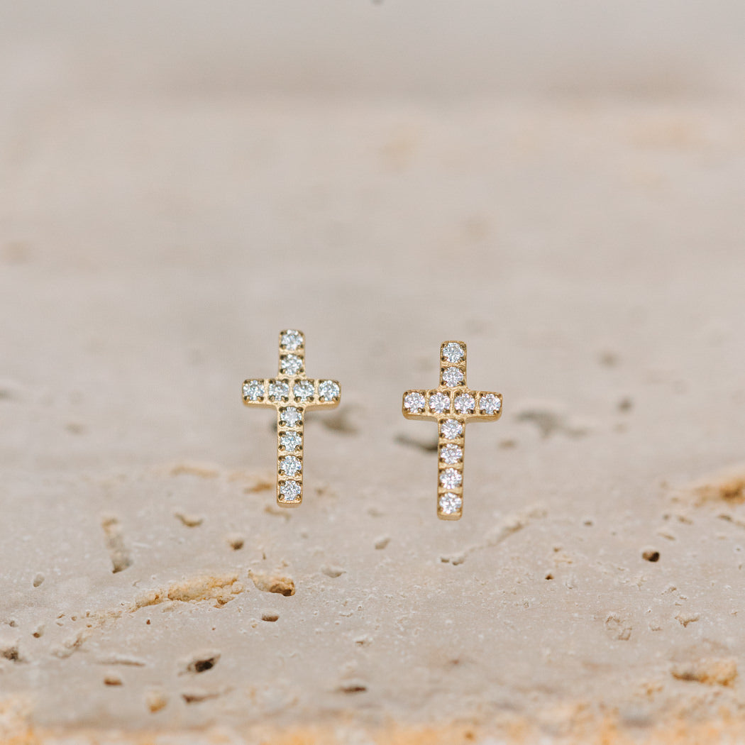 Timeless Cross Stud Earrings