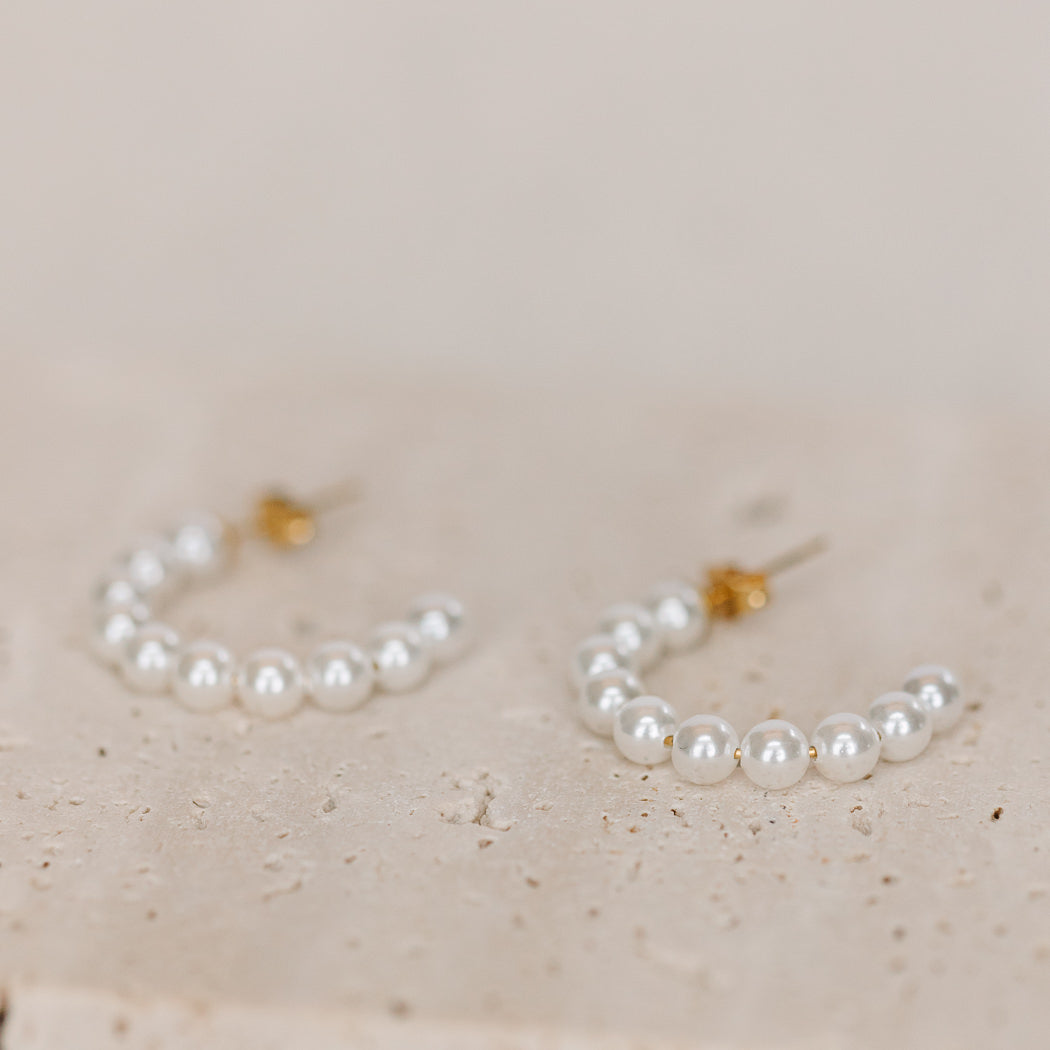 Pearl Hoop Earrings
