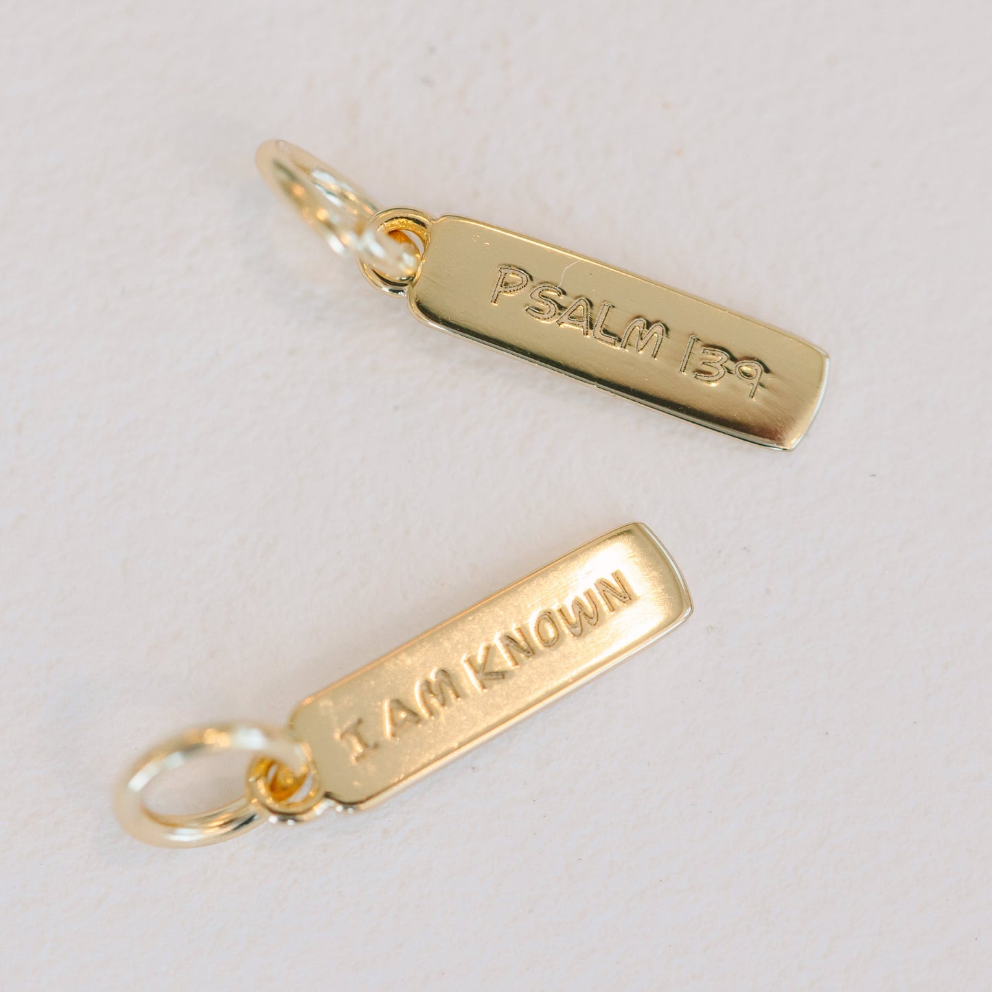 Roped Cross Pendant Necklace with "I Am" Charm