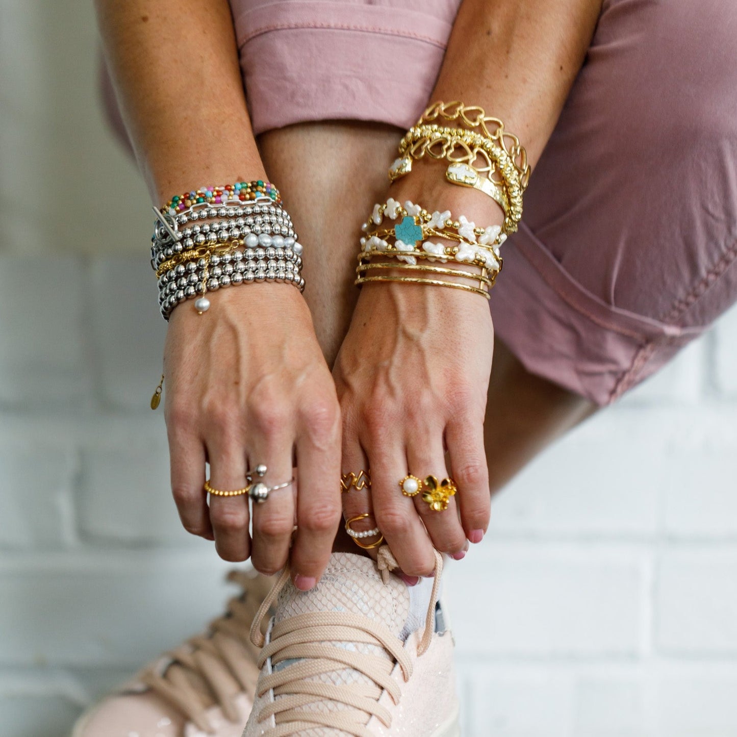 Blossom ring on left hand