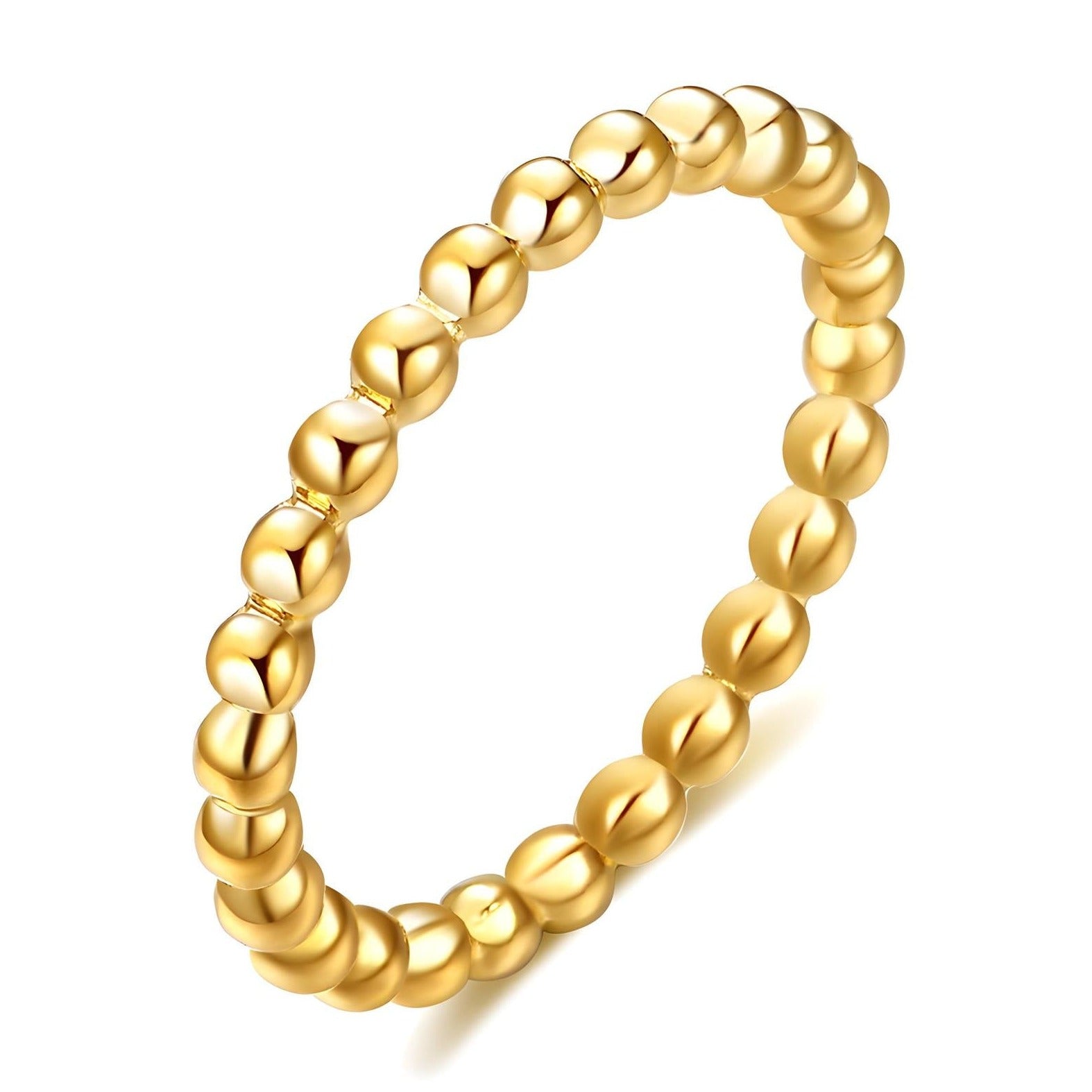 gold bead ring stock photo