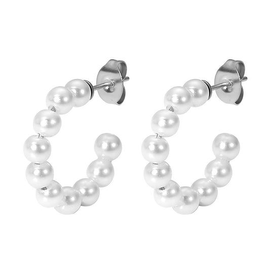 Pearl Hoop Earrings