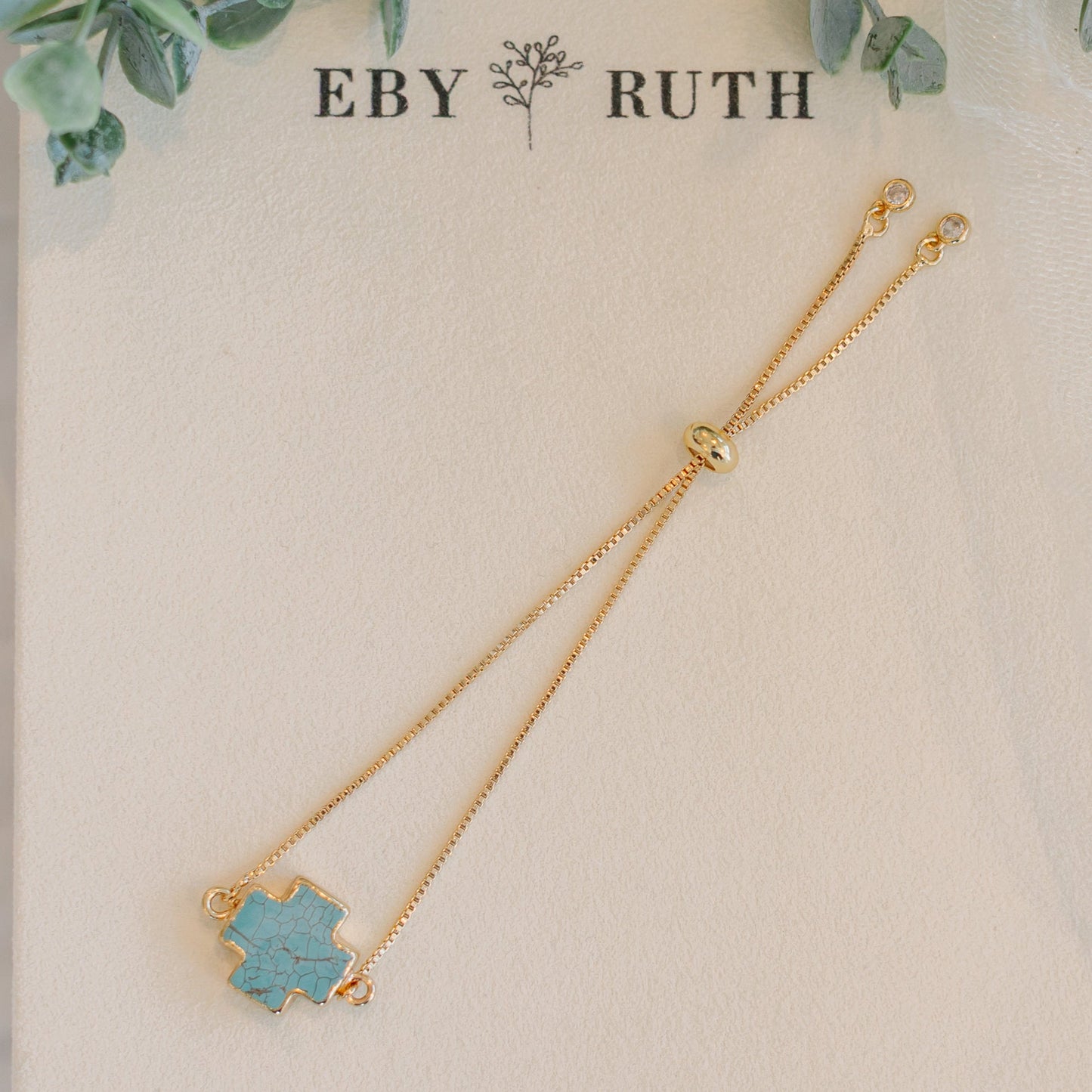 Turquoise Cross Adjustable Bracelet