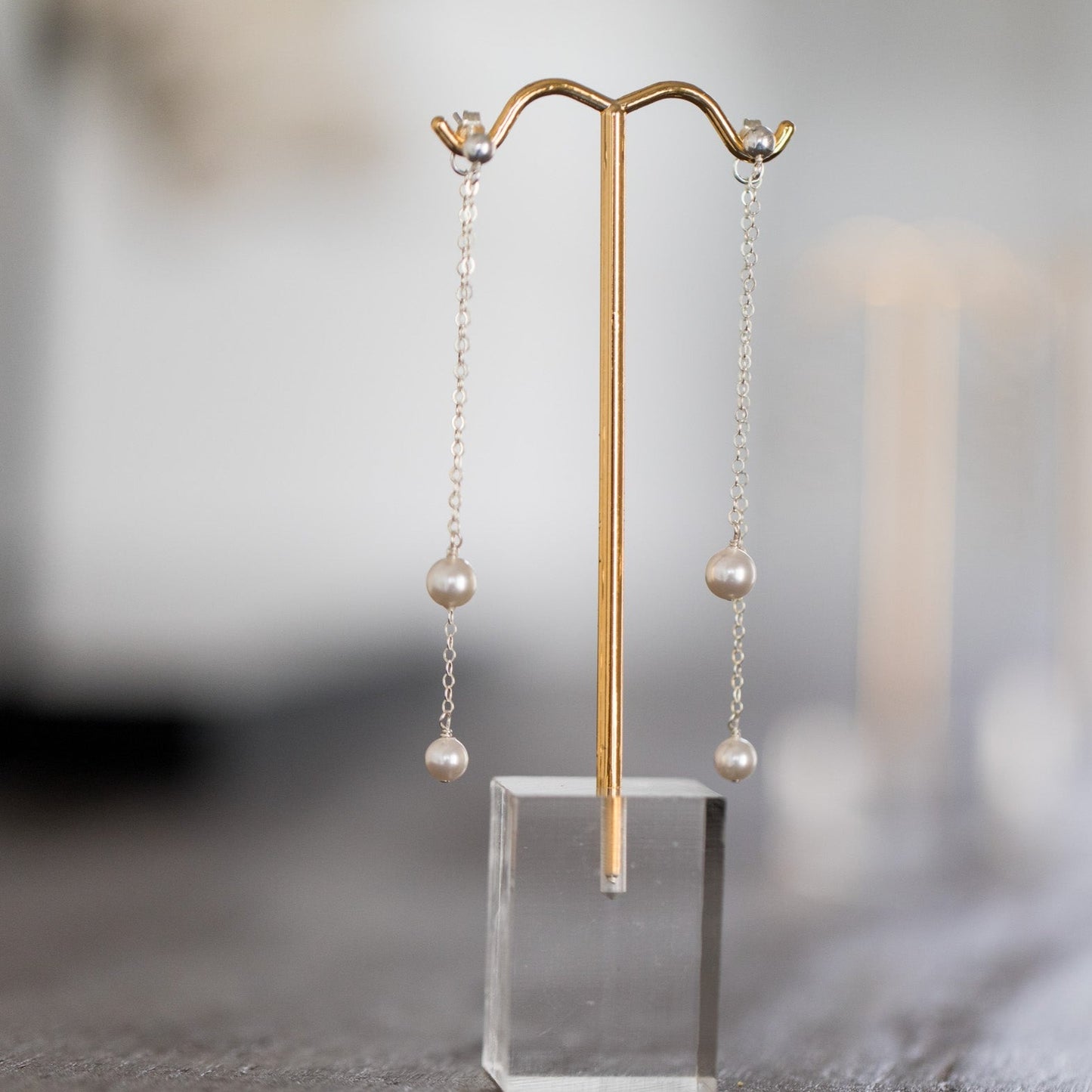 Radiant Pearl Dangle Earrings